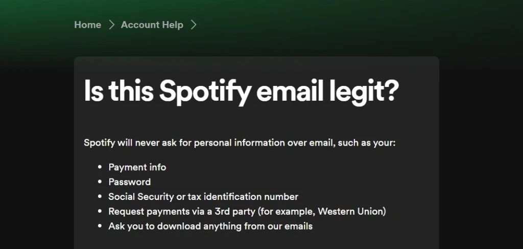 Contact Spotify via Email