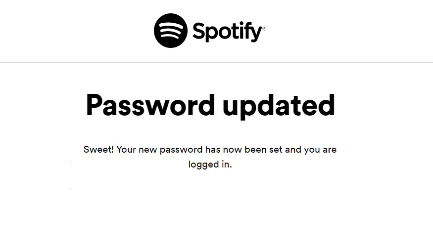 password updated