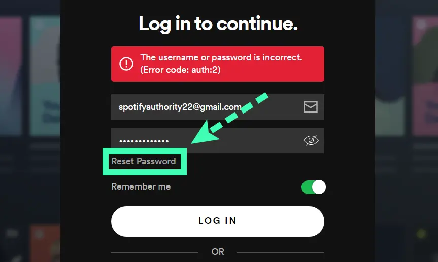 click on forget my password